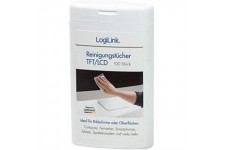 LogiLink RP0010 Pack de 100 Lingettes nettoyants pour Ecran TFT/LCD 85 x 120 mm
