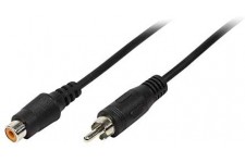 LogiLink CA1033 Cable Acoustique Cinch male/Femelle 10 m Noir