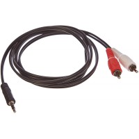 LogiLink CA1042 Cable Acoustique male 3,5 mm/2 x Cinch male 1,5 m Noir