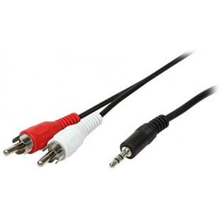 LogiLink CA1043 Cable Acoustique male 3,5 mm/2 x Cinch male 5 m Noir