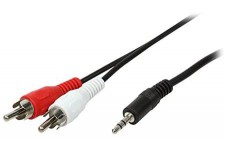 LogiLink CA1043 Cable Acoustique male 3,5 mm/2 x Cinch male 5 m Noir