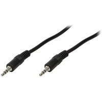 LogiLink CA1049 Cable Acoustique 2 x 3,5 mm male stereo 1 m Noir