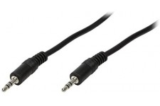LogiLink CA1049 Cable Acoustique 2 x 3,5 mm male stereo 1 m Noir