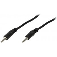 LogiLink CA1051 Cable Acoustique 2 x 3,5 mm male stereo 3 m Noir