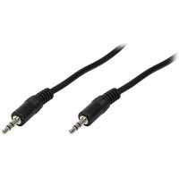 LogiLink CA1053 Cable Acoustique 2 x 3,5 mm male stereo 10 m Noir