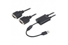 LogiLink AU0031 Adaptateur USB a  2 x Serial Noir