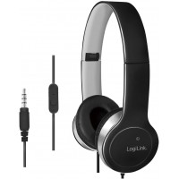 LogiLink HS0028 Casque Stereo avec Microphone Jack 3,5 mm Noir