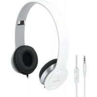 LogiLink HS0029 Casque Stereo avec Microphone Jack 3,5 mm Blanc
