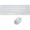 LogiLink ID0109 Clavier + Souris slim sans fil avec 3 Boutons 2,4 GHz Blanc
