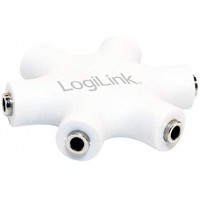 LogiLink CA1088 Adaptateur acoustique stereo Jack 3,5 mm Blanc