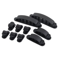 LogiLink KAB0039 Pack de 10 Attaches adhesives pour Cable 3 Tailles Noir