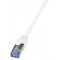 LogiLink PrimeLine Cable reseau Cat6A S/FTP AWG26 PIMF LSZH 1 m Blanc