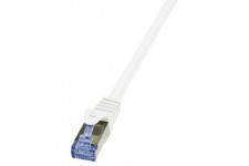 LogiLink PrimeLine Cable reseau Cat6A S/FTP AWG26 PIMF LSZH 1 m Blanc