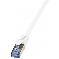 LogiLink PrimeLine Cable reseau Cat6A S/FTP AWG26 PIMF LSZH 2 m Blanc