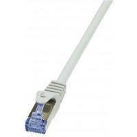 LogiLink PrimeLine Cable reseau Cat6A S/FTP AWG26 PIMF LSZH 0,25 m Gris