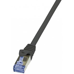 LogiLink PrimeLine Cable reseau Cat6A S/FTP AWG26 PIMF LSZH 2 m Noir