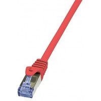 LogiLink PrimeLine Cable reseau Cat6A S/FTP AWG26 PIMF LSZH 0,25 m Rouge
