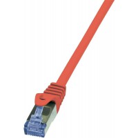 LogiLink PrimeLine Cable reseau Cat6A S/FTP AWG26 PIMF LSZH 0,50 m Rouge