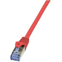 LogiLink PrimeLine Cable reseau Cat6A S/FTP AWG26 PIMF LSZH 2 m Rouge