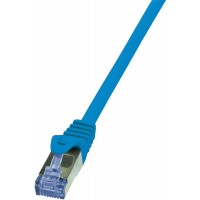 LogiLink PrimeLine Cable reseau Cat6A S/FTP AWG26 PIMF LSZH 0,25 m Bleu