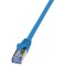 LogiLink PrimeLine Cable reseau Cat6A S/FTP AWG26 PIMF LSZH 0,50 m Bleu