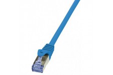 LogiLink PrimeLine Cable reseau Cat6A S/FTP AWG26 PIMF LSZH 0,50 m Bleu
