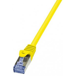 LogiLink PrimeLine Cable reseau Cat6A S/FTP AWG26 PIMF LSZH 0,50 m Jaune