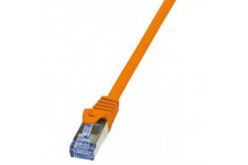 LogiLink PrimeLine Cable reseau Cat6A S/FTP AWG26 PIMF LSZH 0,25 m Orange