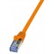 LogiLink PrimeLine Cable reseau Cat6A S/FTP AWG26 PIMF LSZH 1 m Orange