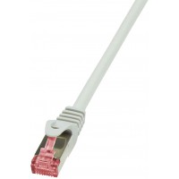 LogiLink PrimeLine Cable reseau Cat6 S/FTP AWG27 PIMF LSZH 0,50 m Gris