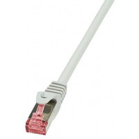 LogiLink PrimeLine Cable reseau Cat6 S/FTP AWG27 PIMF LSZH 1 m Gris