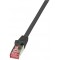 LogiLink PrimeLine Cable reseau Cat6 S/FTP AWG27 PIMF LSZH 0,25 m Noir