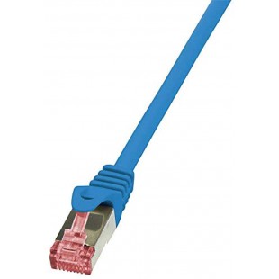 LogiLink PrimeLine Cable reseau Cat6 S/FTP AWG27 PIMF LSZH 0,50 m Bleu