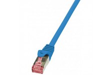 LogiLink PrimeLine Cable reseau Cat6 S/FTP AWG27 PIMF LSZH 0,50 m Bleu