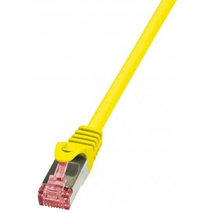 LogiLink PrimeLine Cable reseau Cat6 S/FTP AWG27 PIMF LSZH 0,50 m Jaune