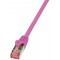 LogiLink PrimeLine Cable reseau Cat6 S/FTP AWG27 PIMF LSZH 0,25 m Rose