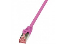 LogiLink PrimeLine Cable reseau Cat6 S/FTP AWG27 PIMF LSZH 0,25 m Rose