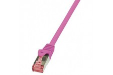LogiLink PrimeLine Cable reseau Cat6 S/FTP AWG27 PIMF LSZH 1 m Rose
