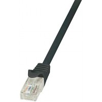 LogiLink EconLine Cable reseau Cat6 U/UTP AWG24 0,25 m Noir