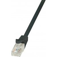 LogiLink EconLine Cable reseau Cat6 U/UTP AWG24 1 m Noir