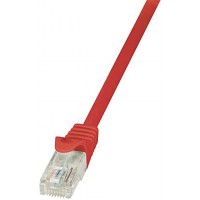 LogiLink EconLine Cable reseau Cat6 U/UTP AWG24 0,50 m Rouge