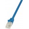 LogiLink EconLine Cable reseau Cat6 U/UTP AWG24 0,50 m Bleu