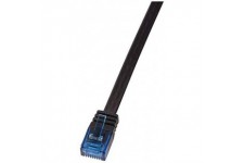 LogiLink SlimLine Cable reseau Cat6 U/UTP AWG32 5,00 m Noir