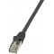 LogiLink CP1023S Cable reseau Cat5e F/UTP AWG26 0,50 m Noir