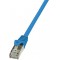 LogiLink CP1026S Cable reseau Cat5e F/UTP AWG26 0,50 m Bleu