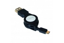 AA0069 Cable USB OTG 0,75 m Noir