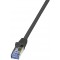 15 m Cat7 S/FTP cable de reseau Noir S/FTP (S-STP)