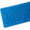 Flexible Silikon-Tastatur, kabelgebunden, blau