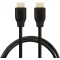 LogiLink ch00076 Cable HDMI haute vitesse avec Ethernet (V1.4), 2 x 19 broches male (or), noir, polytasche