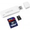 cr0034 a Lecteur de Carte USB 3.0 en Format Mini avec Couvercle de Protection Blanc